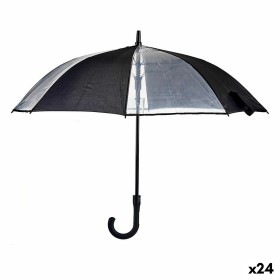 Regenschirm Schwarz Durchsichtig Metall Stoff 96 x