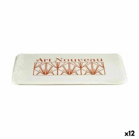 Bath rug Art Nouveau White Bronze 40 x 1,5 x 60 cm