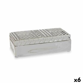 Caja-Joyero Plateado Cerámica 10,2 x 6,3 x 20,5 cm