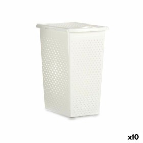 Wäschekorb Weiß Kunststoff 38 L 27,5 x 49,5 x 38 c