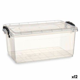 Caja de Almacenaje con Tapa Transparente Plástico 