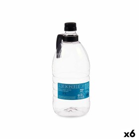 Botella Con asa Negro Transparente Plástico 2 L 11,5 x 28,7 x