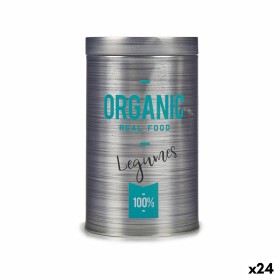 Bote Organic Legumbres Gris Hojalata 10,4 x 18,2 x