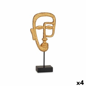 Decorative Figure Face Golden 19,5 x 38 x 10,5 cm 