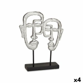Decorative Figure Face Silver 27 x 32,5 x 10,5 cm 