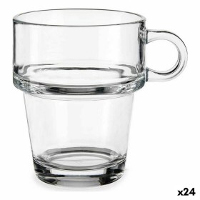 Taza Apilable Transparente Vidrio 270 ml (24 Unida