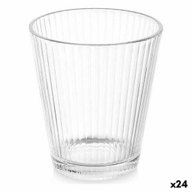 Vaso Rayas Transparente Vidrio 375 ml (24 Unidades