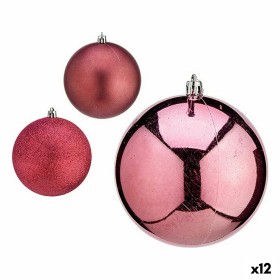 Set de Bolas de Navidad Rosa Plástico 10 x 11 x 10