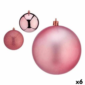 Set de Bolas de Navidad Rosa Plástico 12 x 13 x 12