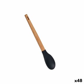 Spoon Black Silicone beech wood 6 x 1,8 x 30,5 cm 
