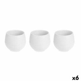 Set de Macetas Blanco Plástico 12 x 12 x 11 cm (6 