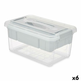 Caja Multiusos Gris Transparente Plástico 5 L 29,5