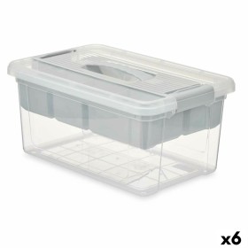 Caja Multiusos Gris Transparente Plástico 9 L 35,5