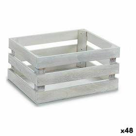 Caja Decorativa Blanco Madera de álamo 22 x 9 x 13