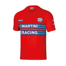 Camiseta de Manga Corta Hombre Sparco Martini Racing Rojo Talla