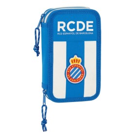 Doppel-Federtasche RCD Espanyol Blau Weiß Sportlich 28 Stücke