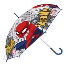 Regenschirm Spiderman Great power Rot Blau (Ø 80 cm)