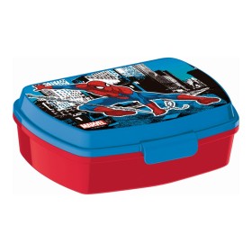 Boîte à Sandwich Spiderman Great power Plastique Rouge Bleu (17