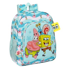 School Bag Spongebob Stay positive Blue White (32 