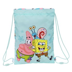 Backpack with Strings Spongebob Stay positive Blue White (26 x