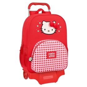 Mochila Escolar con Ruedas Hello Kitty Spring Rojo (33 x 42 x
