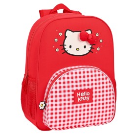 Mochila Escolar Hello Kitty Spring Rojo (33 x 42 x