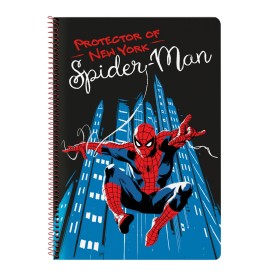 Carnet Spiderman Hero Noir A4 80 Volets