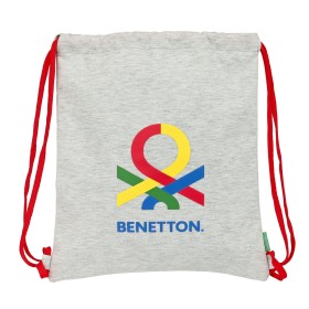 Bolsa Mochila con Cuerdas Benetton Pop Gris (35 x 40 x 1 cm)