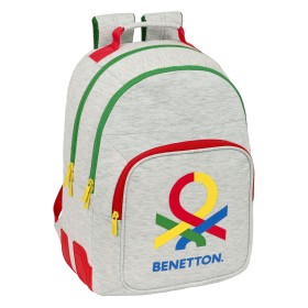 Mochila Escolar Benetton Pop Gris (32 x 42 x 15 cm