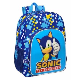Mochila Escolar Sonic Speed 33 x 42 x 14 cm Azul 1