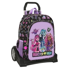 Schulrucksack mit Rädern Monster High Creep Schwar