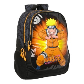 Mochila Escolar Naruto Negro Naranja 32 x 44 x 16 