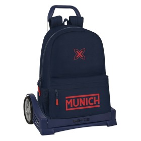 Mochila Escolar con Ruedas Munich Flash Azul marin