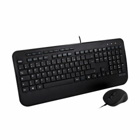 Keyboard and Mouse V7 CKU300FR Black French AZERTY