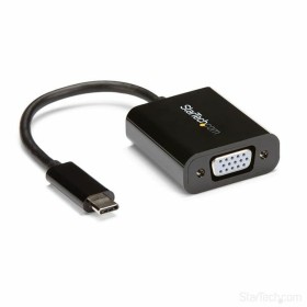 Adaptador USB C a VGA Startech CDP2VGA       Negro