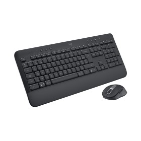Keyboard and Wireless Mouse Logitech 920-011001 Black Azerty