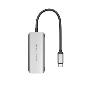 Hub USB Hyper HD41-GL Cinzento Preto/Cinzento
