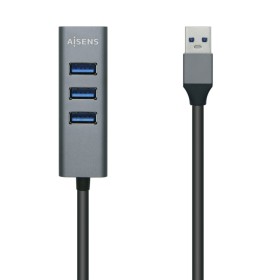 Hub USB Aisens A106-0507 Gris Aluminium