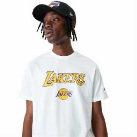 Camiseta de baloncesto New Era NBA LA Lakers Blanc