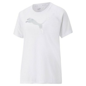 Camiseta de Manga Corta Mujer Puma Evostripe Blanc