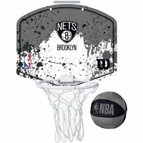 Cesto de Basquetebol Wilson Brooklyn Nets Mini Cinzento