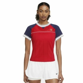 T-shirt à manches courtes femme Nike Tennis Bleu Rouge Nike - 1