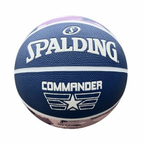 Balón de Baloncesto Commander Solid Spalding Solid Purple Piel