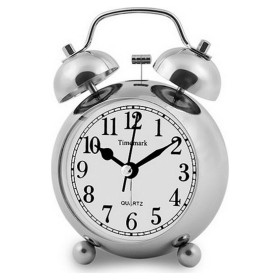 Reloj-Despertador Analógico Timemark Plateado (9 x 13,5 x 5,5 cm) Timemark - 1