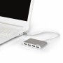 Hub USB 4 Puertos Port Designs 900120 Plateado Bla