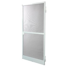 Moskitonetz Türen Fiberglas Aluminium Weiß (220 x 