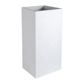Maceta EDA Graphit Blanco Plástico Cuadrada Cuadrado 39,5 x