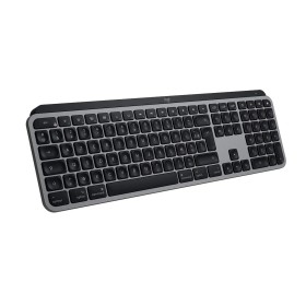 Tastatur Logitech MX Keys Schwarz Wireless Bluetooth Grau AZERTY