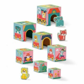 Playset SES Creative Block tower to stack with animal figurines