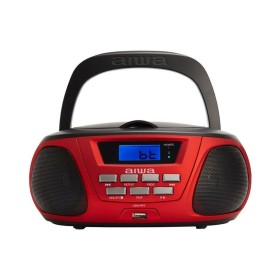 Radio CD Bluetooth MP3 Aiwa BBTU300RD 5W Rojo Negro